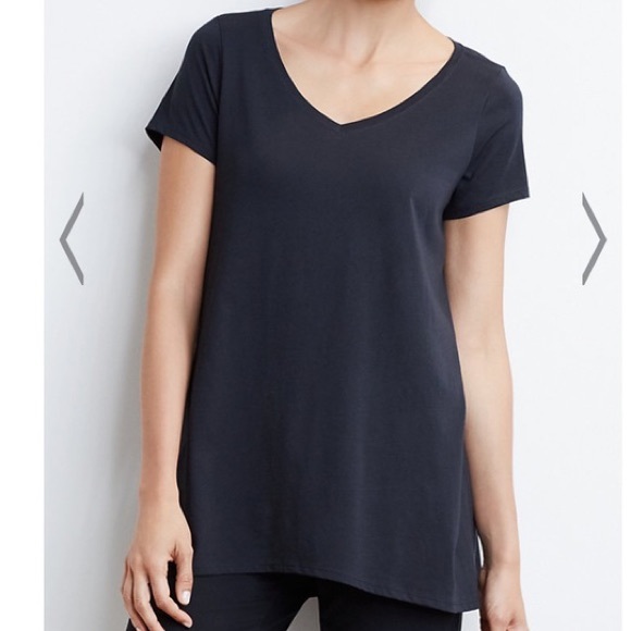 J. Jill Tops Nwot Pure Jill Pima Elliptical Vneck Tee Black Poshmark